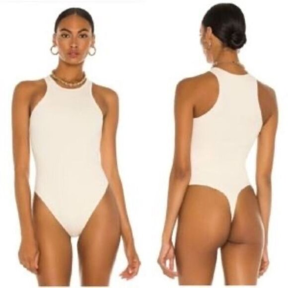 All saints Jamie tank bodysuit sz 2 new no tags stone white - Picture 1 of 15